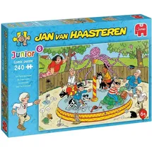 JUMBO Spiele Jumbo 20079 - Jan van Haasteren, Das Tier-Karussell, Comic-Puzzle, 240 Teile