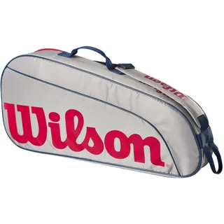 Wilson Junior 3 Tennistasche - Grey Eqt / New Red - One Size