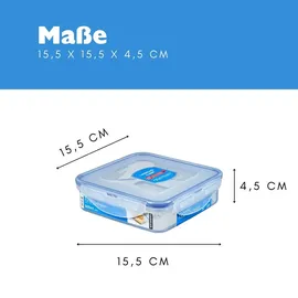 Lock & Lock Frischhaltedose transparent 15,5 x 15,5 x 4,5 cm 0,6 l