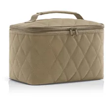 Reisenthel cometic case Rhombus Olive - quadratischer Kulturbeutel, Gepäckorganisator, Kosmetiktasche