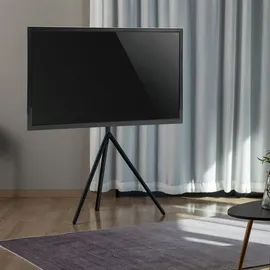 pro.tec Valle TV-Ständer 137 x 85,5 x 46,5 cm Schwarz Aluminium/Metall/Stahl
