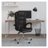 vidaXL Bürostuhl Kunstleder Schwarz