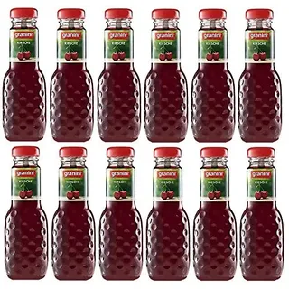 Granini 12 Flaschen a 200ml Kirsch Fruchtgehalt 40% in MEHRWEG Pfand Glas Flaschen Kirschen Trinkgenuss
