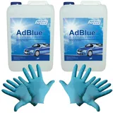 Hoyer Kanister 2x AdBlue® inkl. Ausgießer 10 L + 2 paar Einweg Nitril-Handschuhe (1 St)