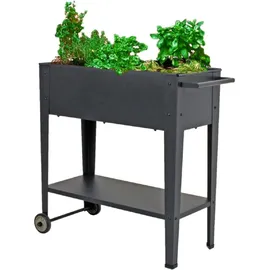 Garden Pleasure Metall Hochbeet 82 x 43 x 43 cm Schwarz