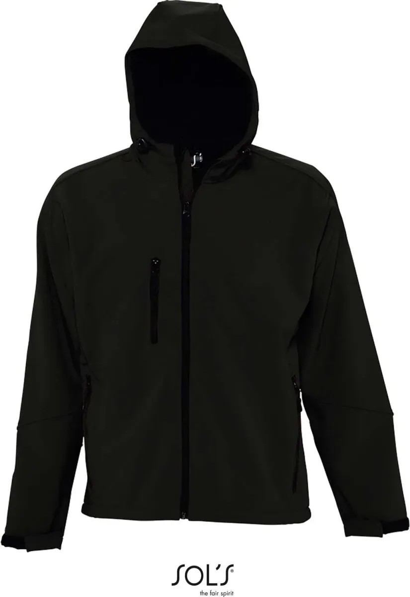 SOLS Herren Kapuzen 3-Lagen Softshell Jacke Softshell-Jacke 46602 black XXL