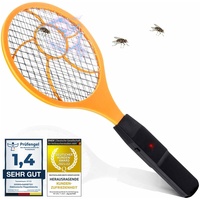Elektrische Fliegenklatsche Elektro Fliegenfänger Insektenvernichter Mückenklatsche - Testsieger Kundenzufriedenheit (Einzeln: 1 Stück)