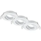 B.K.Licht - 3er Set Einbaustrahler Led Einbauleuchten, Spots flach, schwenkbar, Gu10