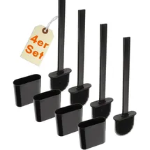 GarPet WC-Bürste 4er Set Schwarz