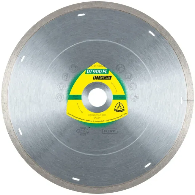 Klingspor DT 900 FL Diamanttrennscheiben 300 x 2,2 x 30 mm 2,2 x 7 mm geschl. Rand m. Laserschlitzen