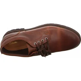 CLARKS Batcombe Tie Schuhe Dark Tan Lea 44