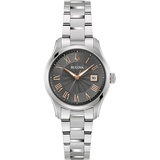 BULOVA Damen Analog Quarz Uhr mit Edelstahl Armband 96M164