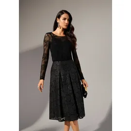 Madeleine Maxirock Damen Spitze Schwarz 34