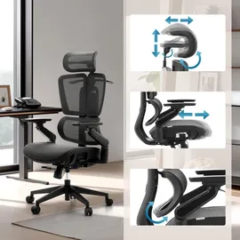 HJH Office Ergo U2 Pro3 Netzstoff Schwarz