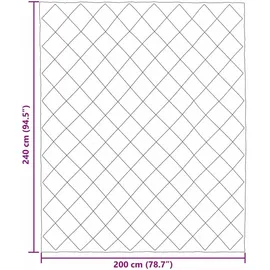 vidaXL Winterbettdecke Grün und Anthrazit 200 cm Mikrofaser