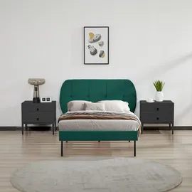 [en.casa] Porvoo 90 x 200 cm Dunkelgrün
