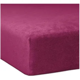 Traumschlaf Spannbettlaken Frottee 120 x 200 - 130 x 200 cm rot