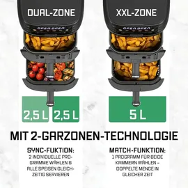 GOURMETmaxx FryUp Vertikale Doppelkammer Schwarz 19691