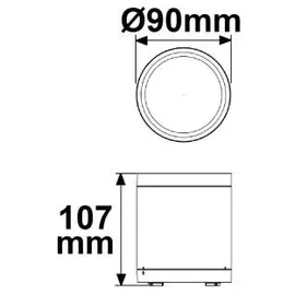 ISOLED Außenstrahler Aluminium 10,7 cm dimmbar IP65 weiß