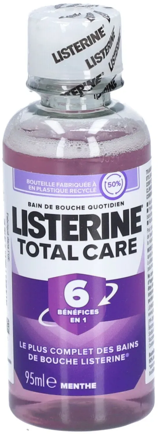 ListerineTotalCareBainDEBoucheMenthe-Baindebouchefluoré,menthe,violet.-fl 95 ml bain de bouche