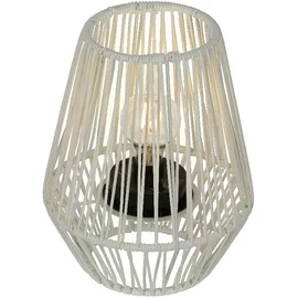Kaemingk LED Tischlampe Kunststoff Ø 20 x H 25 cm 1-flammig schwarz/weiß
