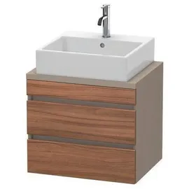 Duravit DuraStyle 60 x 47,8 cm, nussbaum natur/basalt matt, für Konsole, 2 Schubkästen