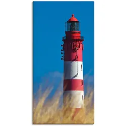 Artland Alu-Dibond-Druck »Amrumer Leuchtturm«, Gebäude, (1 St.), auf Keilrahmen gespannt Artland Farbe Bild(er): blau