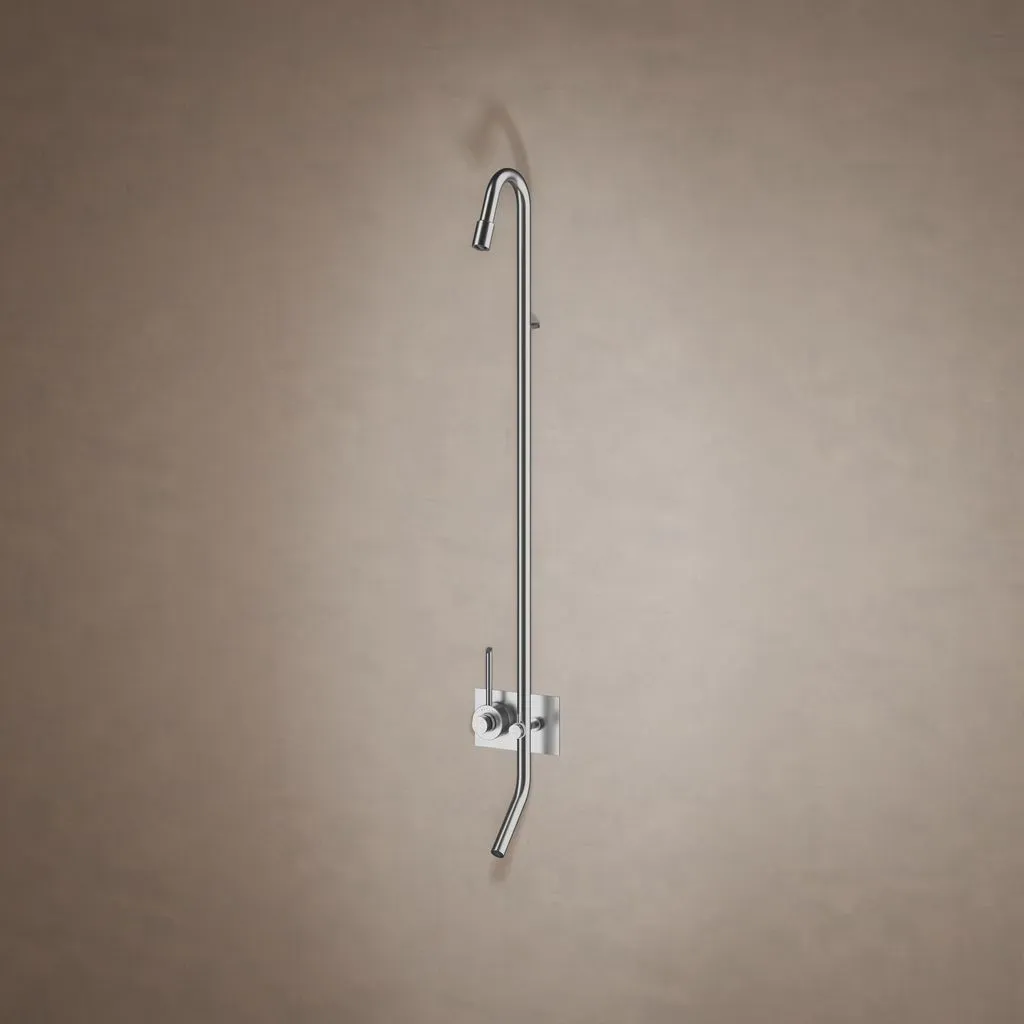 MGS MILANO Contemporary Beauty Outdoor CB402 Thermostatarmatur mit Standrohr - Edelstahl