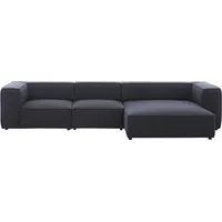 W.Schillig Ecksofa »around-the-block«, mit eleganter Biese, mit Federkern, Breite 341 cm blau