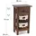 DESIGN DELIGHTS Rattan 70 Dunkelbraun Mahagoni 70 x 38 x 28 cm