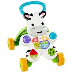 FISHER-PRICE DLD94 Lern mit mir Zebra-Lauflernwagen, Baby Lauflernhilfe, Laufwagen