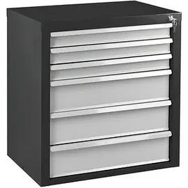 ADB Schubladenschrank 70 x 43,5 x 75 cm anthrazit / lichtgrau