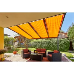 Gutta Seilspannmarkisen 115,5 x 290 cm Golden Crops | orange gestreift