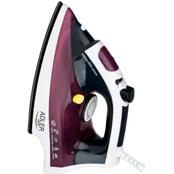 ADLER AD 5022 Dampfbügeleisen für Kleidung, Edelstahlsohle, vertikaler Dampf, Dampfstoß, selbstreinigend, Anti-Tropf, 3000W