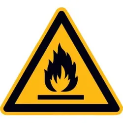 SafetyMarking Warnschild Aluminium SL 200 mm Warnung vor feuergefährlichen Stoffen
