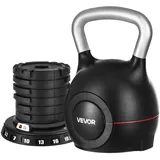 Vevor Kugelhantel Verstellbare Kettlebell 1,5/3/4,5/6/7,5/9/10 kg grau / schwarz