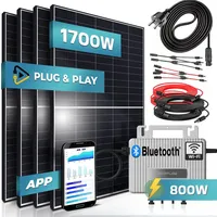 Sunniva SUNNIVA® Balkonkraftwerk 1700/800W Solaranlage mit Ecoflow Stream Wechselrichter,WIFI