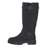 S.Oliver Damen Hohe Stiefel ohne Absatz Kniehoch Blockabsatz Vegan Schwarz 38