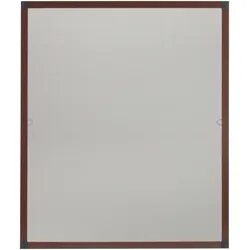 Insektenschutz-Fensterrahmen HECHT INTERNATIONAL "COMPACT", braun (rahmen: braun gewebe: anthrazit), B:100cm H:120cm, Insektenschutzgitter