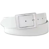 Bernd Götz Ledergürtel BERND GÖTZ Damen, Gr. 100, weiß, Leder, unifarben, Gürtel Ledergürtel, mit Rechteckschließe