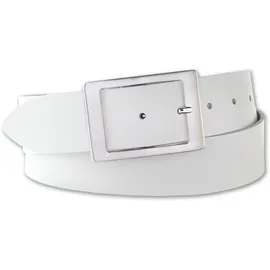 Bernd Götz Ledergürtel BERND GÖTZ Damen, Gr. 100, weiß, Leder, unifarben, Gürtel Ledergürtel, mit Rechteckschließe
