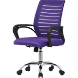 ML-Design Bürostuhl ergonomisch, Lila, Höhenverstellbarer Schreibtischstuhl mit Armlehnen, Computerstuhl mit atmungsaktiver Netzbespannung,
