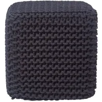 Homescapes Sitzwürfel 35 x 35 x 35 cm Schwarz