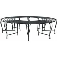 vidaXL Baumbank Ø 160 x 44 cm Schwarz