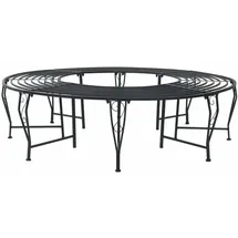 vidaXL Baumbank Ø 160 x 44 cm Schwarz
