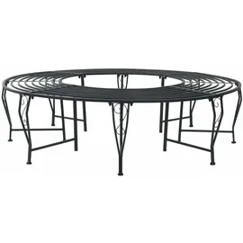 vidaXL Baumbank Ø 160 x 44 cm Schwarz