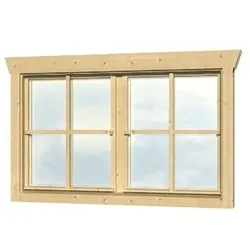 Skan Holz Doppelfenster für 28 mm Blockbohlenhäuser Dreh-Funktion
