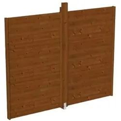 Skan Holz Wand-Element für Pavillon Toulouse nussbaum