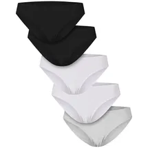 URBAN CLASSICS Ladies Basic Cotton Slip 5-Pack - Schwarz - S