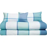 Erwin Müller Weichfrottier Bettwäsche Sparpaket 4-tlg. in blau | Gr.: 135x200 cm + 40x80 cm